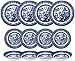 Churchill Cena de sauce azul placas placas de ensalada y Coupe 12 pieza vajilla Set 12 piezas Set de tazones