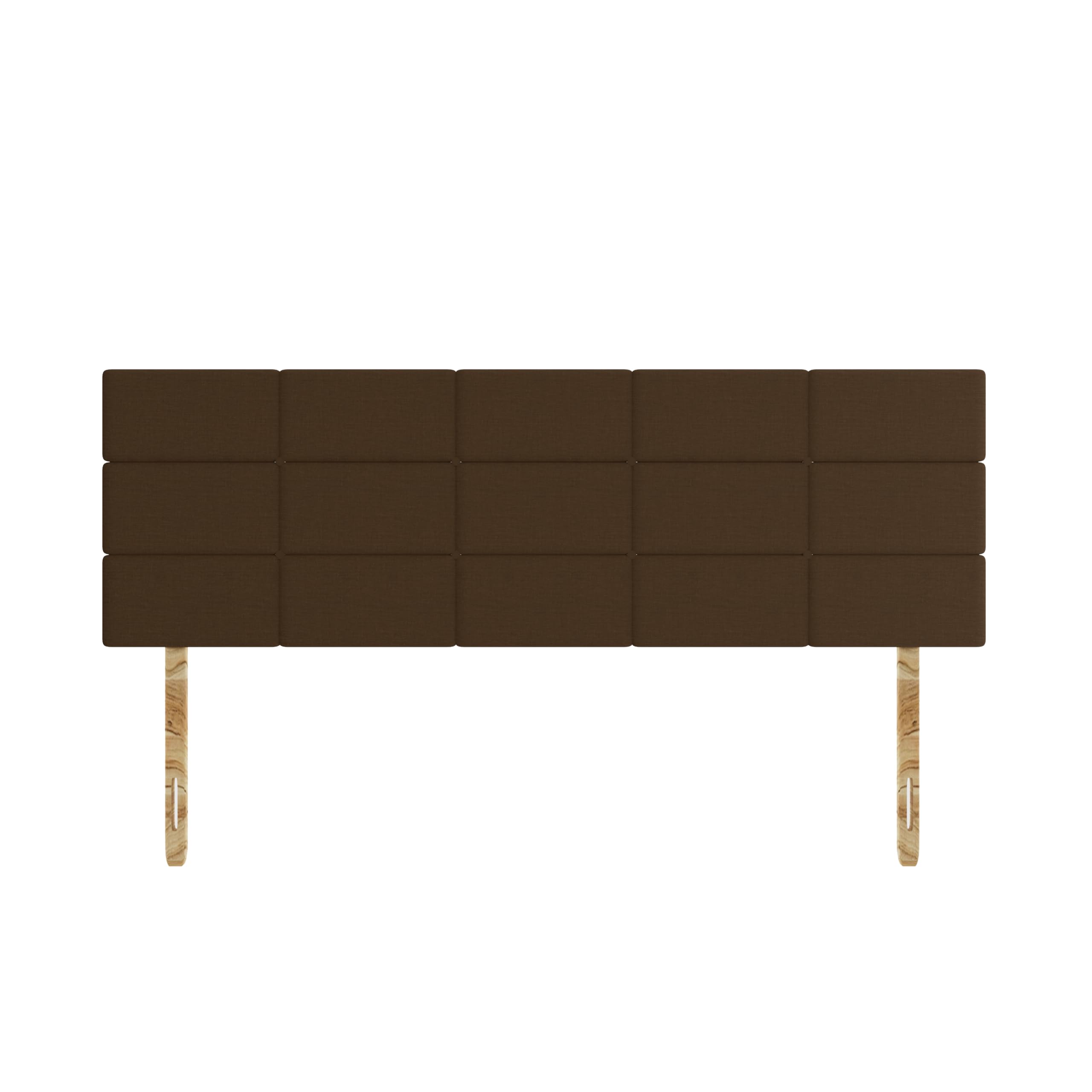 SANA SLEEP Rio Damask Cotton HeadBoard - Luxury 20" Upholstered Design for Divan Beds - Multiple Fabric Options for Bedroom and Hotel Furniture - 4FT6 Double - Brown — image 1