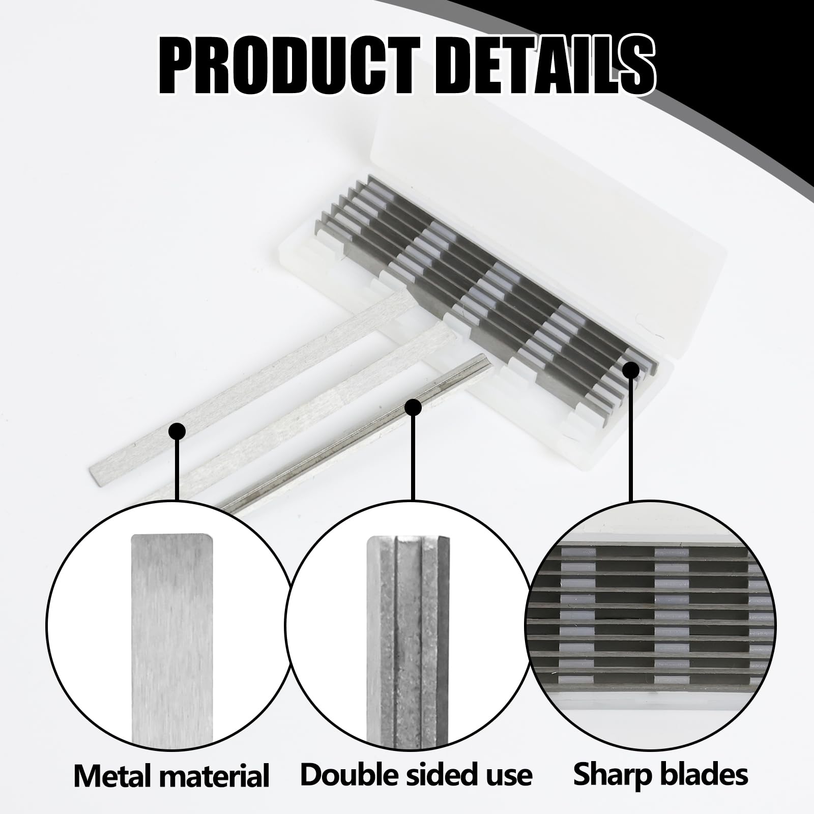 20 Piezas Cuchillas Cepillo Electrico, 82mm Cuchillo Reversible, Professional Cuchilla Para Maquinaria De Carpintería, Para Cortar Duras Blandas Tablero De Madera (82 x 5,5 x 1,2 mm)