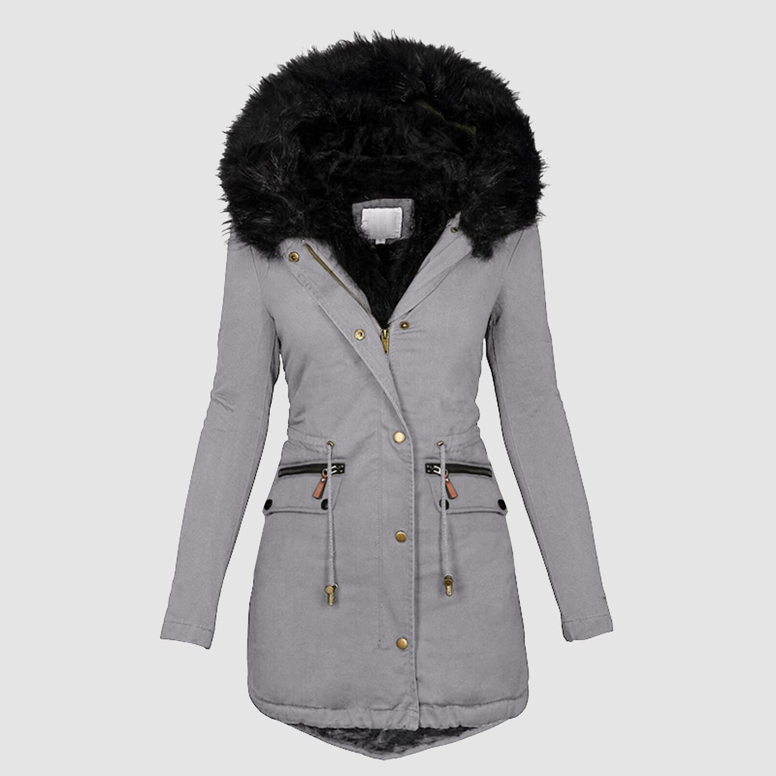 Damska kurtka zimowa z ciepłą podszewką, elegancka, długa, softshell, płaszcz z zamkiem błyskawicznym, parka zimowa, płaszcz zimowy, luźna kurtka