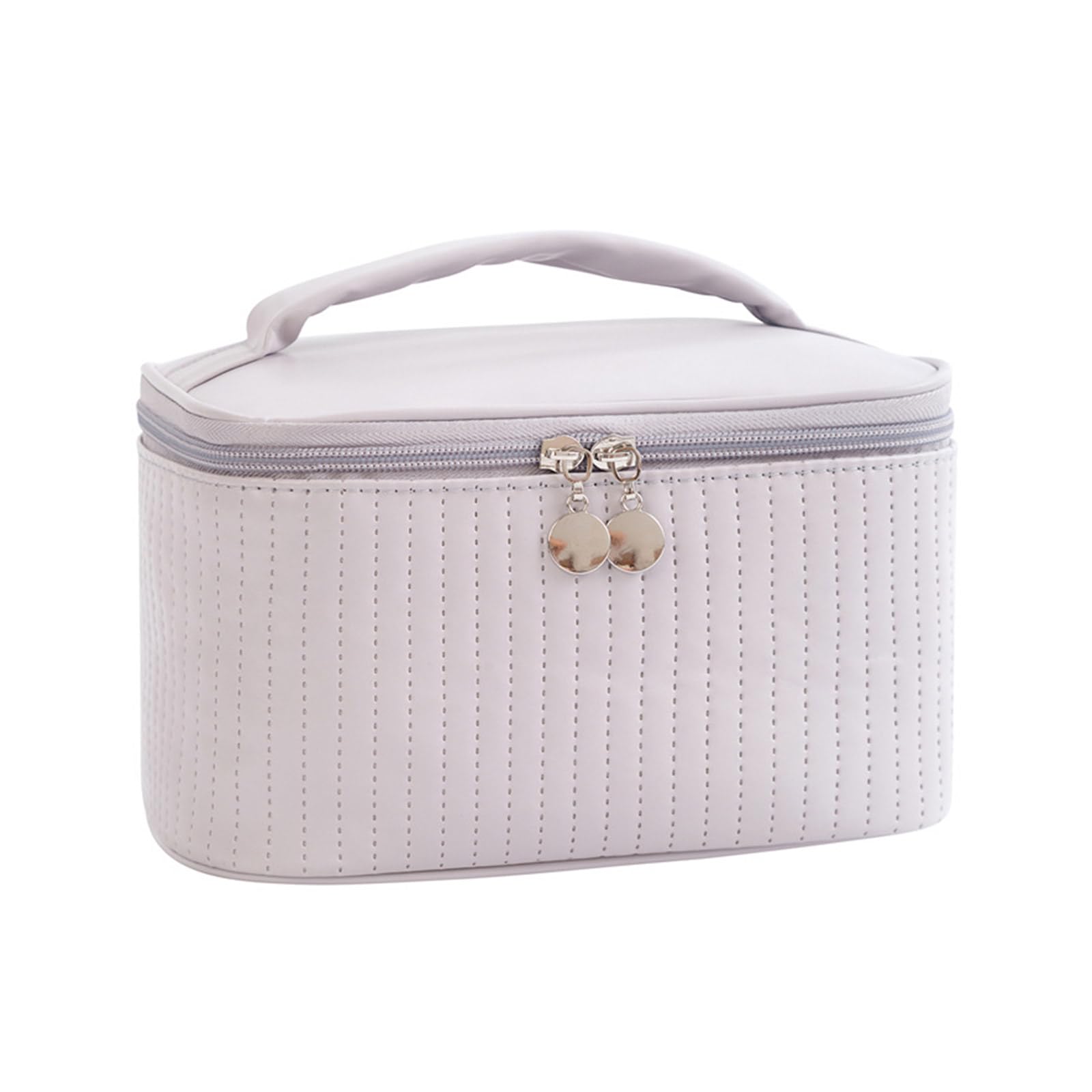 Maxtonser Fashionable Large Capacity PU Makeup Bags Travel Toiletry Cosmetic Bag Multifunctional Storage with Handle