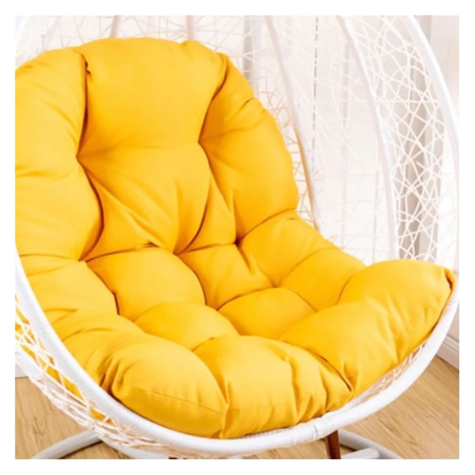 RRYPBOVG Hanging Chair Cushion Egg Chair Swing Cushion, Egg Chair Cushion Hanging Hammock Chair Cushion(Yellow)