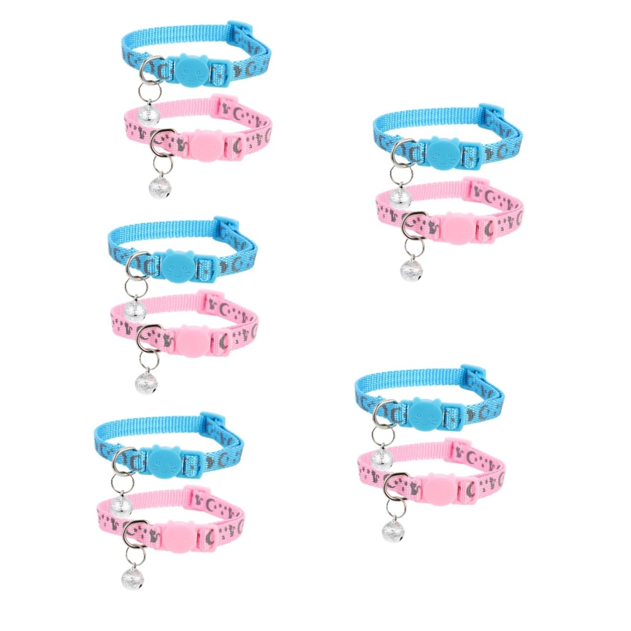Collares para gatos reflectantes y ajustables con cascabel de seguridad
