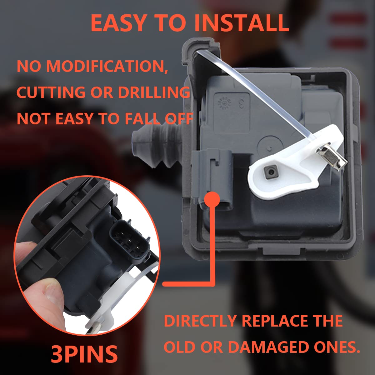 Honda Civic Fuel Door Replacement 2016-2021 ABS Gas Door Assembly