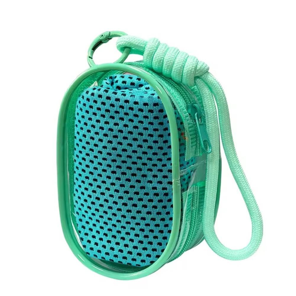 Cooling Towel, 30 * 100 cm for Neck and Face, Instant Chill Sports Cloth with Clear Carry Pouch, Lightweight Sweat Wicking Towel for Gym, Running, Hiking & Outdoor Recovery (Blue)
