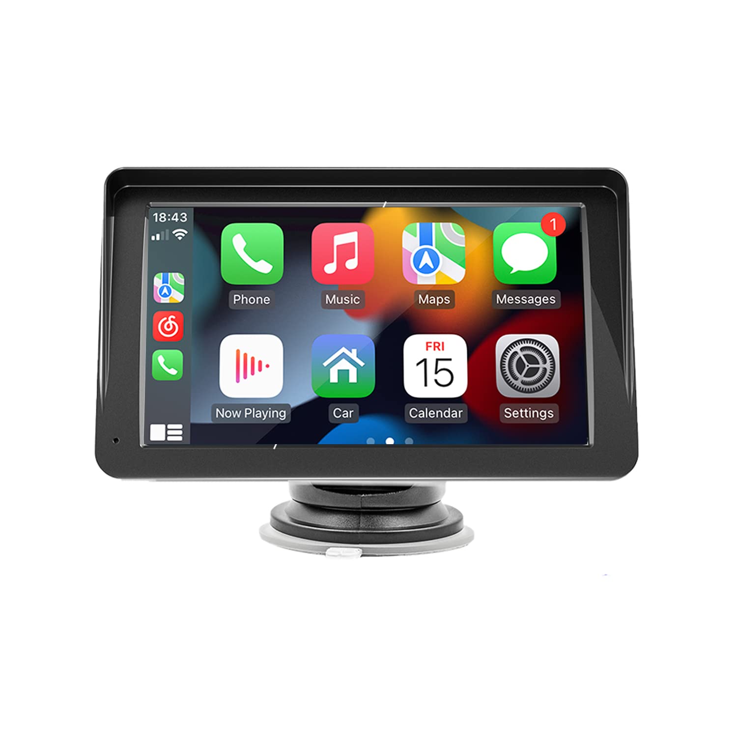 Schermo tattile Portatile Wireless Carplayer e Android Auto, Autoradio da 7 Pollici con Mirror Link/Bluetooth/Trasmettitore FM/USB/TF/Telecomando