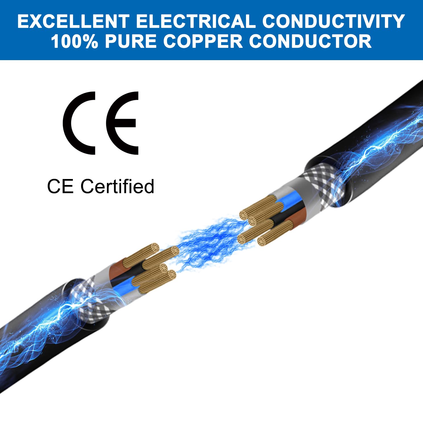20 Meter 4-adriges 4 x 1,0 mm² geschirmtes Kabel, CE-zertifiziertes EMI/RFI-Abschirmkabel für Automobile, Lautsprecher, 3D-Drucker, CNC-VFD-Spindel, Schrittmotor, Signalübertragung usw