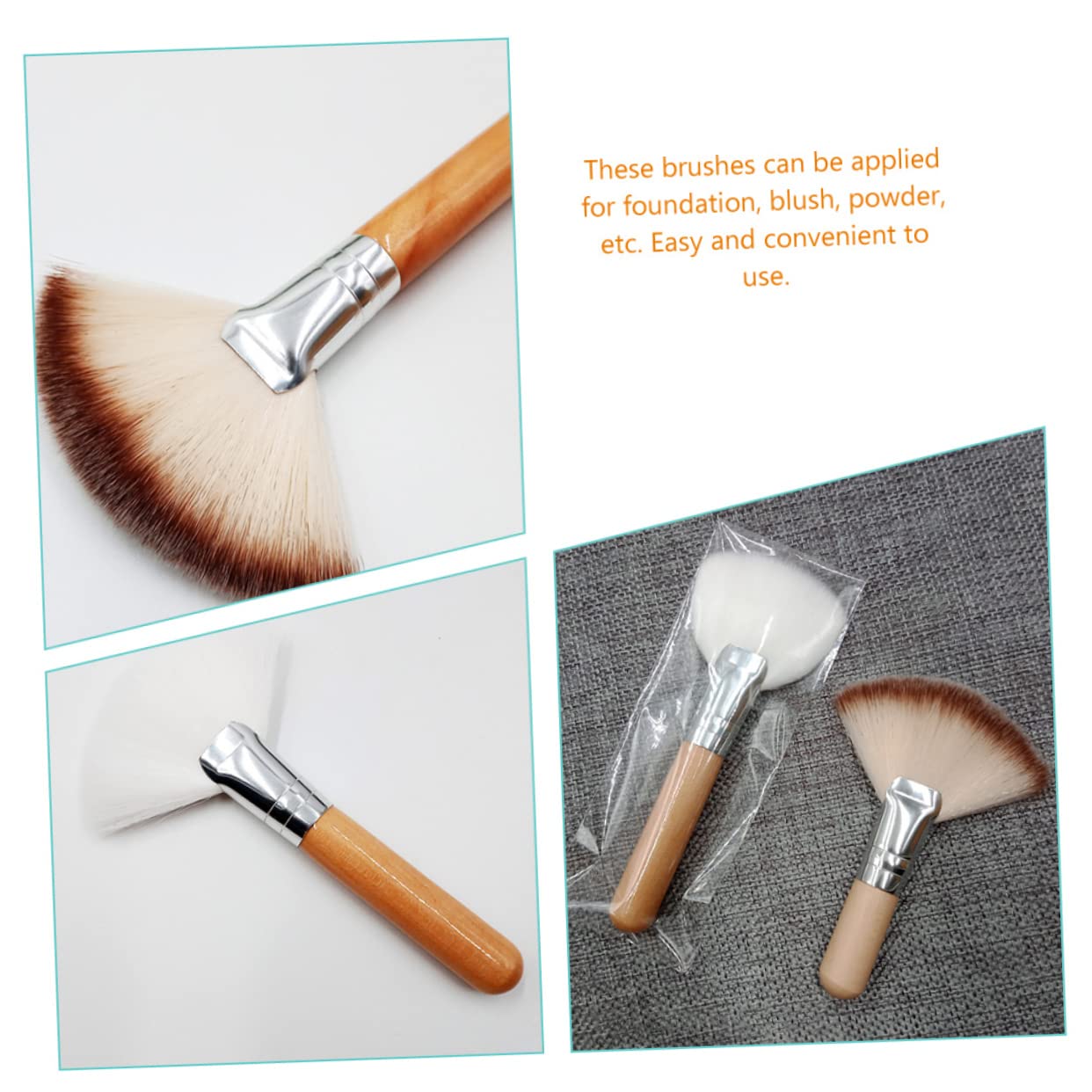 MAGICLULU 12piezas Pinceles De Maquillaje Para Brochas De Maquillaje Para Mango y Aplicación De Base Efectivas