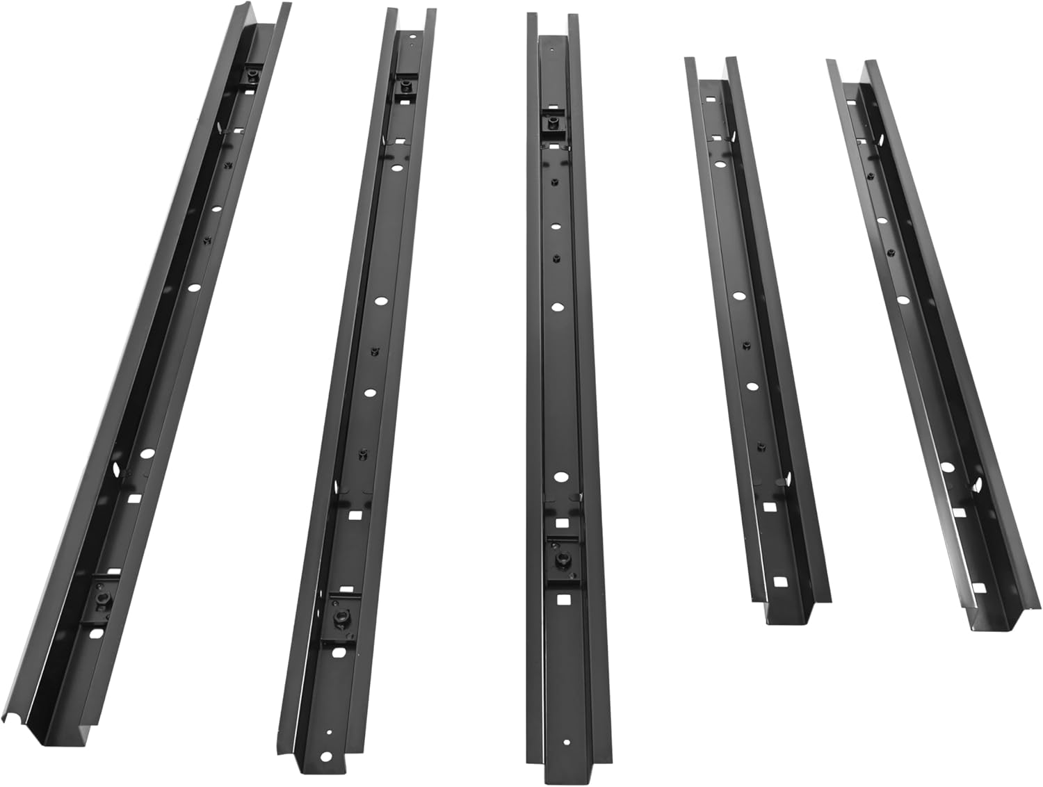 ALMULOO Truck Bed Crossmember Repair Kit Steel Compatible with 2001-2006 Chevrolet Silverado 2500 HD Floor Support Railss Black Electrophoresis