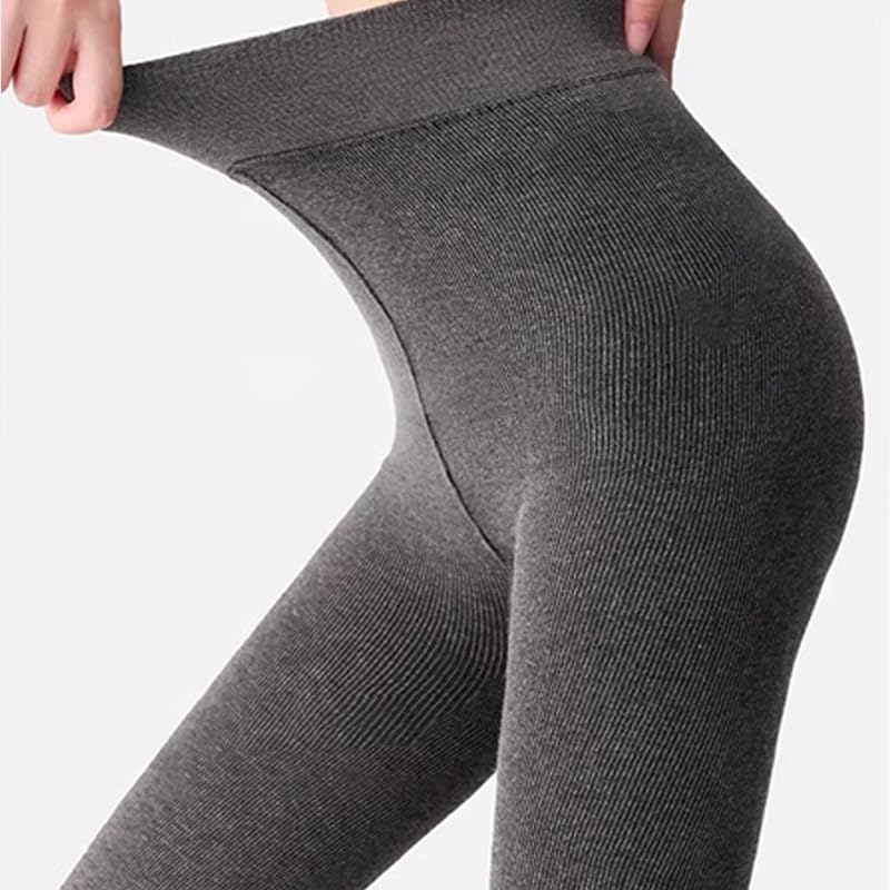 1 Pair of Slimming Vertical Stripe Mid-Thick Long Socks, Dark Gray4