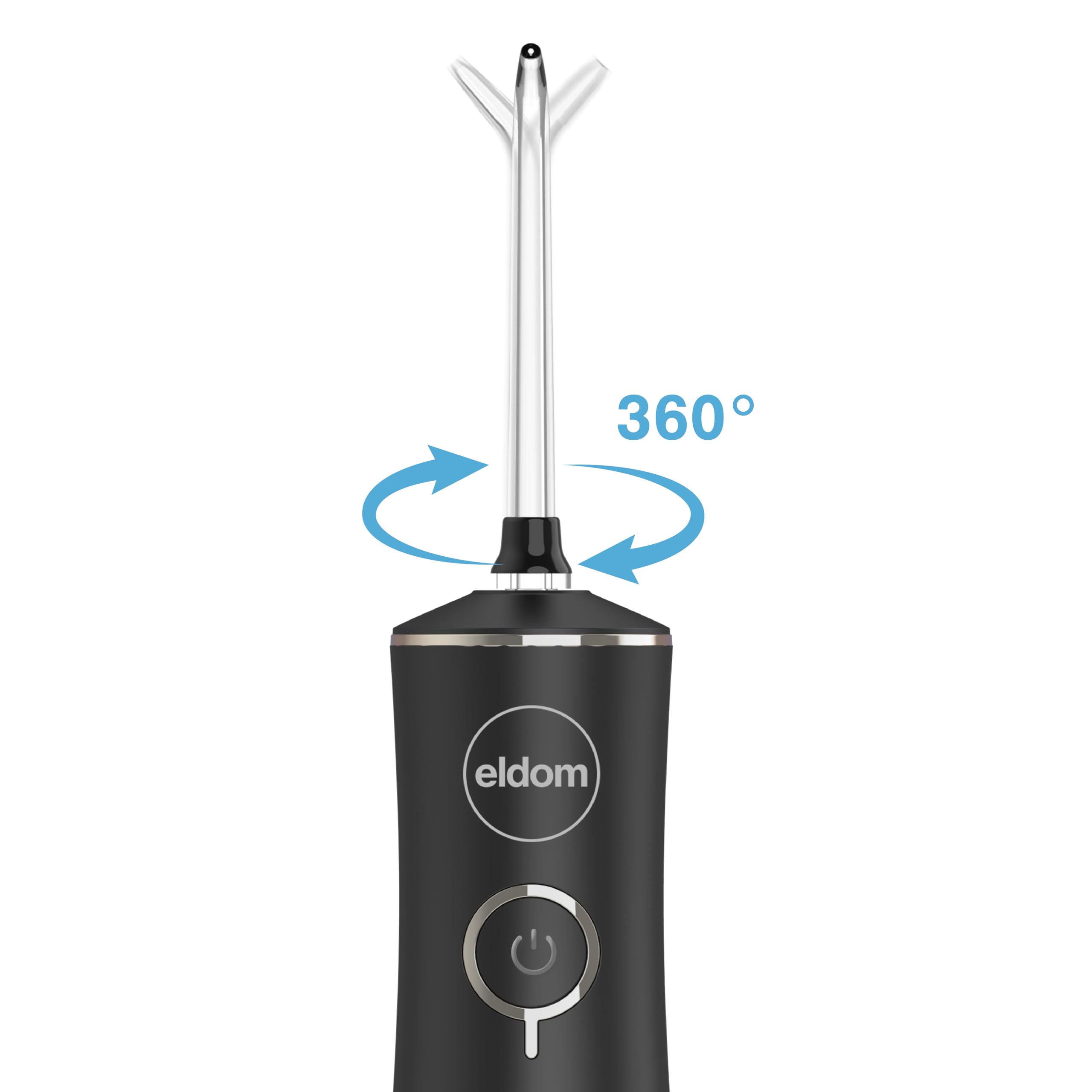 Idropulsore dentale da 230 ml, nero, 4 modalità di pulizia, 5 punte, wireless, IPX7, custodia da viaggio, irrigatore orale, alimentato tramite USB