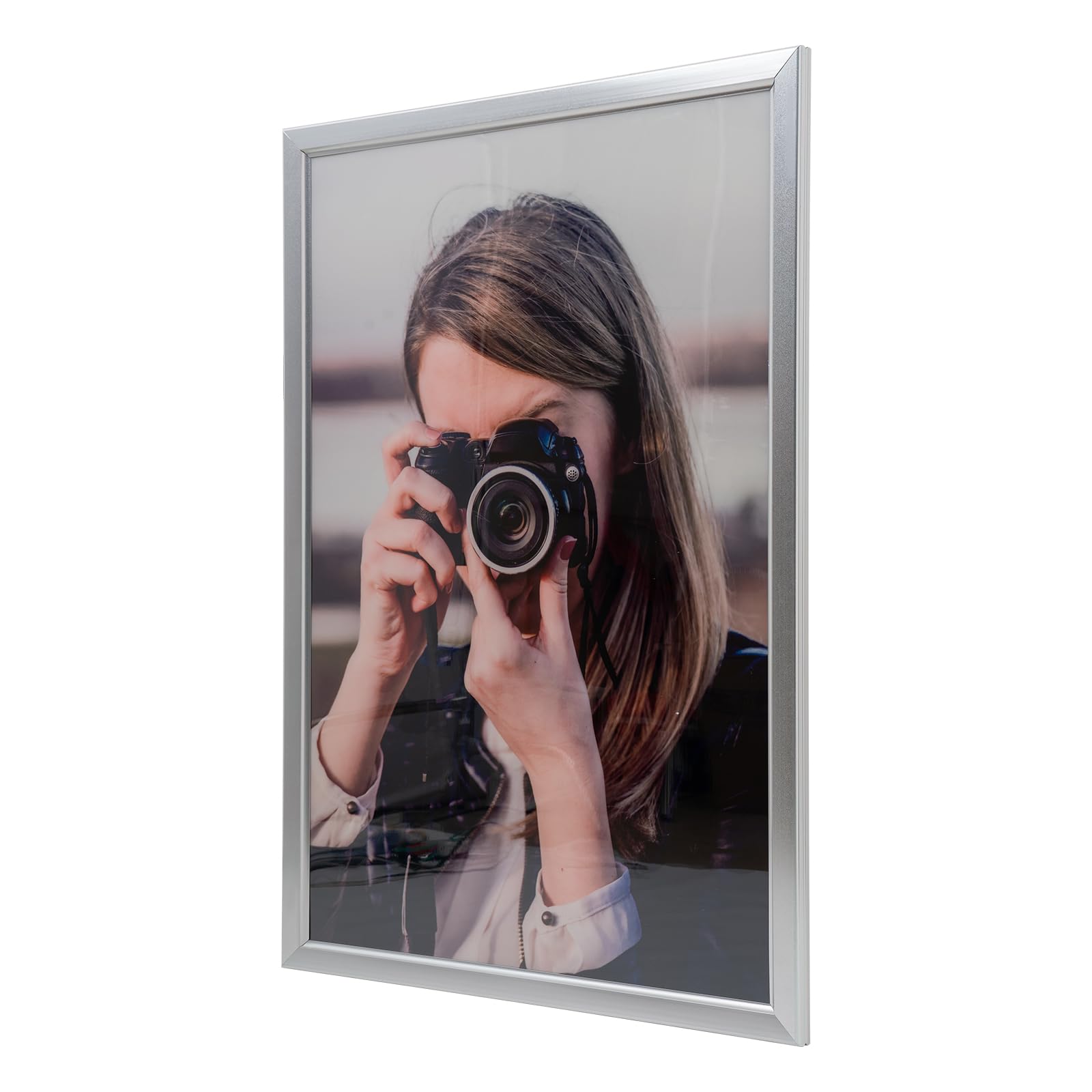 Marco de póster LED de 27 x 40 pulgadas, caja de luz LED de aleación de aluminio, marco de fotos, caja de luz publicitaria, montaje en pared, perfecto para mostrar carteles LED y carteles de películas