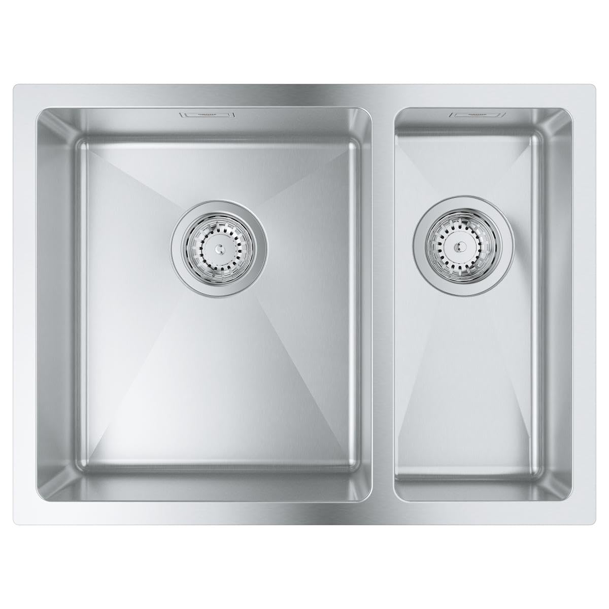 Grohe K700U Edelstahlküchenspüle - mit 1,5 Becken, für Einbau links, 60 cm edelstahl 31577SD1 Unterbau Edelstahlspüle