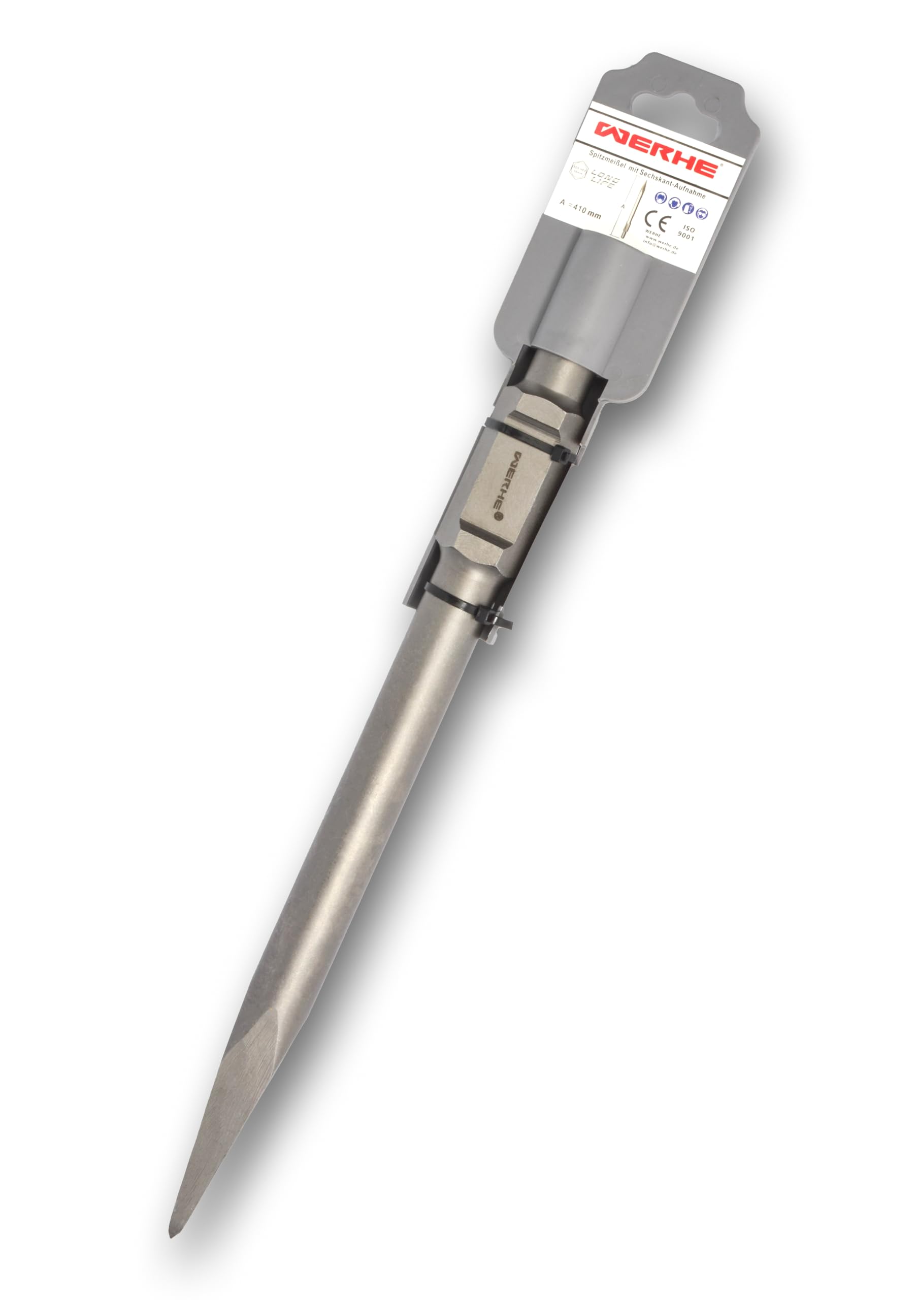 WERHE ® Professional SDS HEX Spade Chisel 75 X 410 Mm Hex