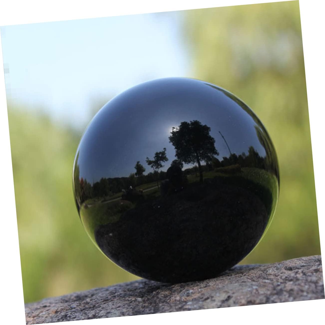 1pc Black Decorative Balls Obsidian Sphere Home Decor Crystal Ball Decor