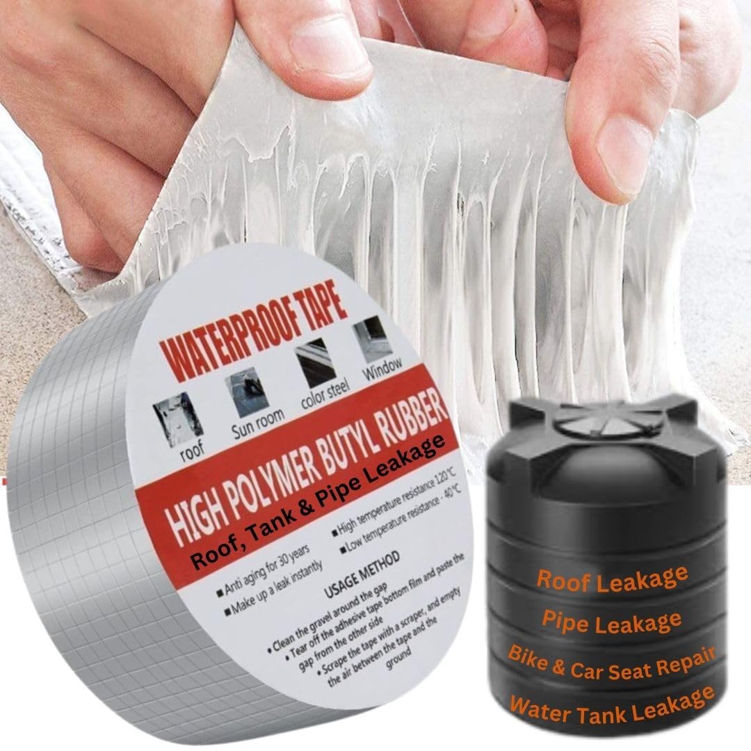 Medirich Lifesciences® Waterproof Tape | Water Leakage Tape for Roof | Strong Leakage Repair Waterproof Tape for Water Tank and Pipes | 120°C to -40°C | 400 g x 5 CM | (B0CGYY58ZF) Amazon Price History, Amazon Price Tracker
