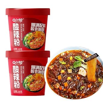 Instant Hot and Sour Noodles Soup, Chongqing flavor ramen noodle soup, Hot & Spicy Chinese Specialties Food, convenient fast breakfast, packaging noodle, Snack Gifts Pack 2 box