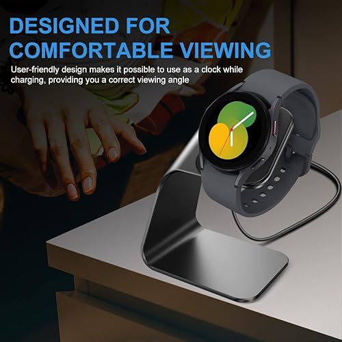 Miniatura 4 de NANW Base de carga compatible con Samsung Galaxy Watch 765 Pro43Active 2 - Cable de carga de repuesto USB, accesorios de soporte de muelle