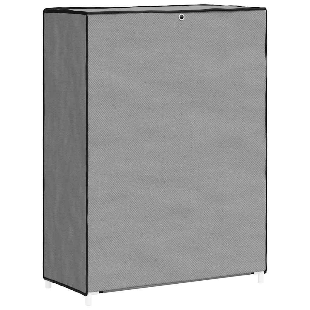 Zapatero gris 60 x 28 x 90 cm de acero y tela no tejida, 5 niveles, moderno organizador de zapatos, ahorra espacio y estable, para pasillo, dormitorio y oficina