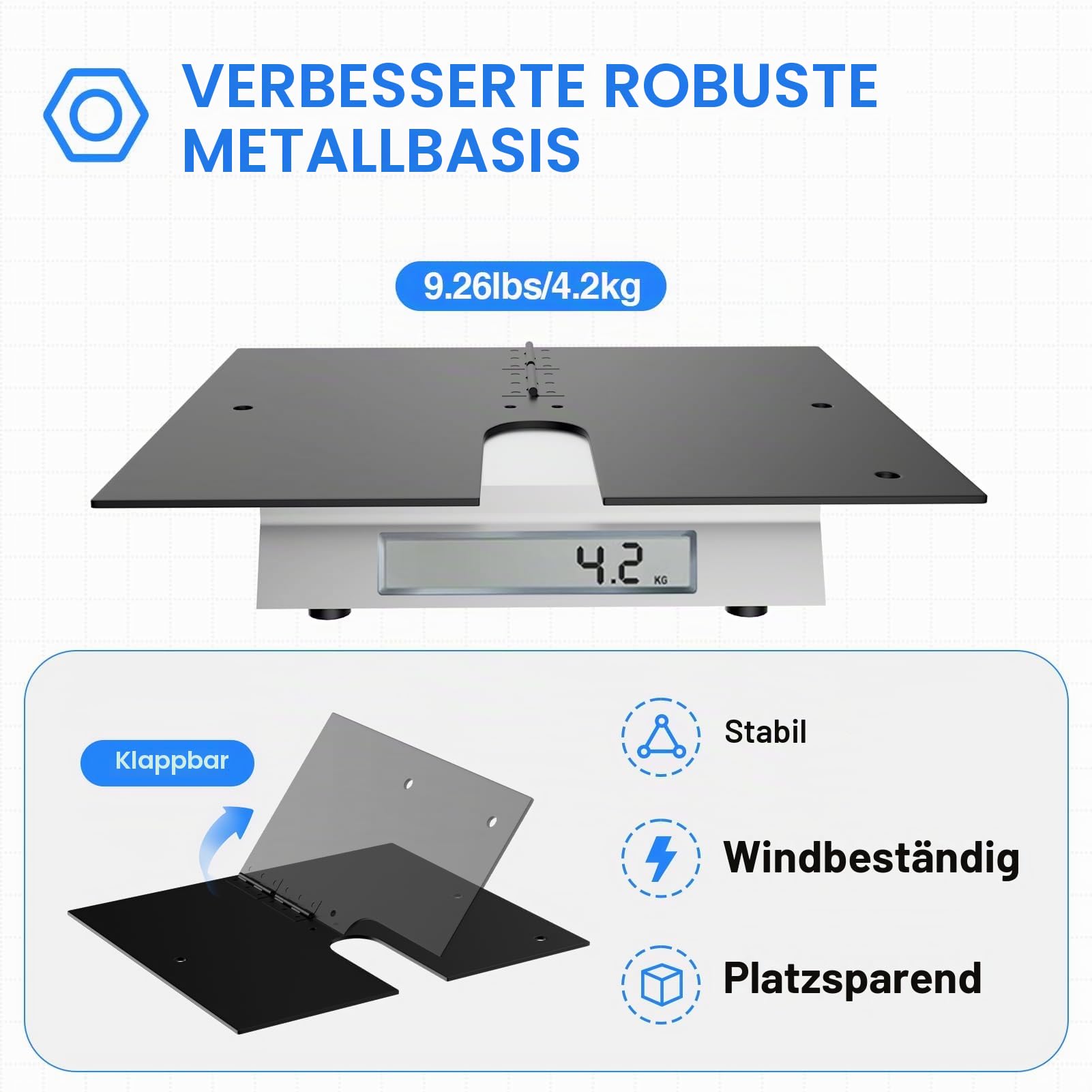 EMART Foto Hintergrund Ständer 3x3,6 m, Heavy Duty Fotohintergrund Ständer mit Metallstahlbasis, Verstellbarer Hintergrundsystem Fotostudios für Fotografie Video Studio Hochzeit, Party