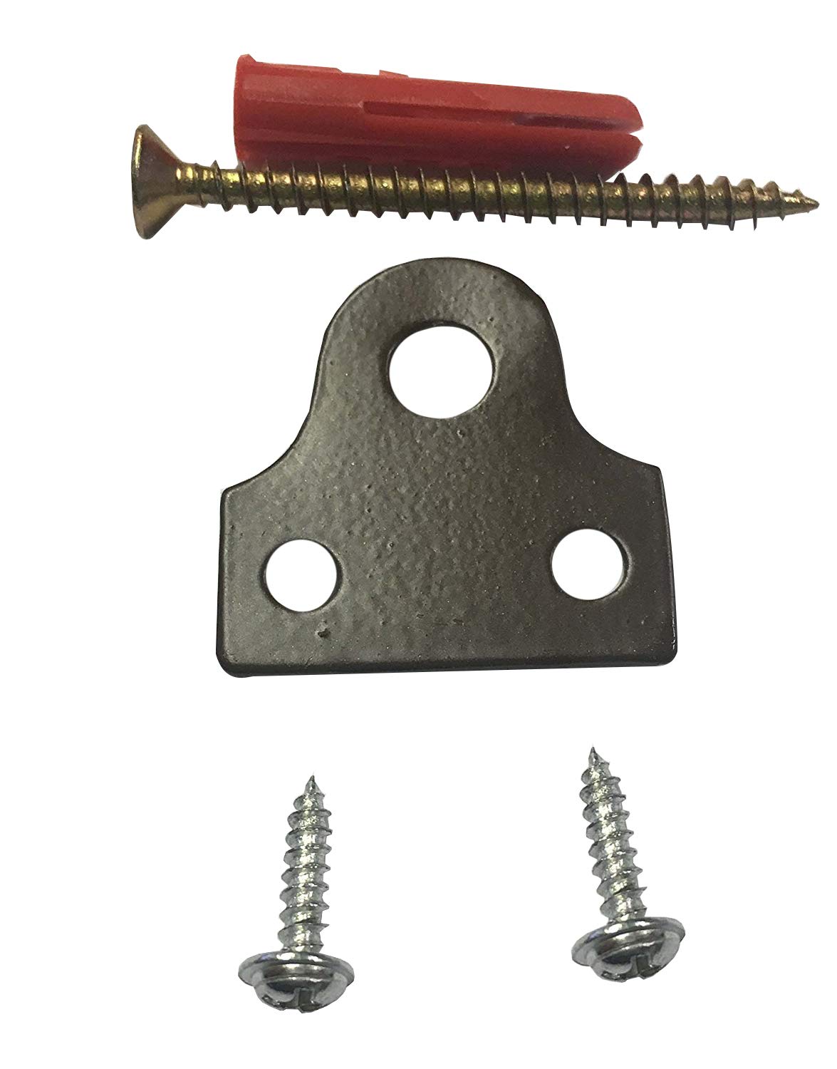 Picturehangingdirect.co.uk Black Picture Hanging Frame Mirror Plate Bracket Screw In Photo Mirror (Pack Of 4)