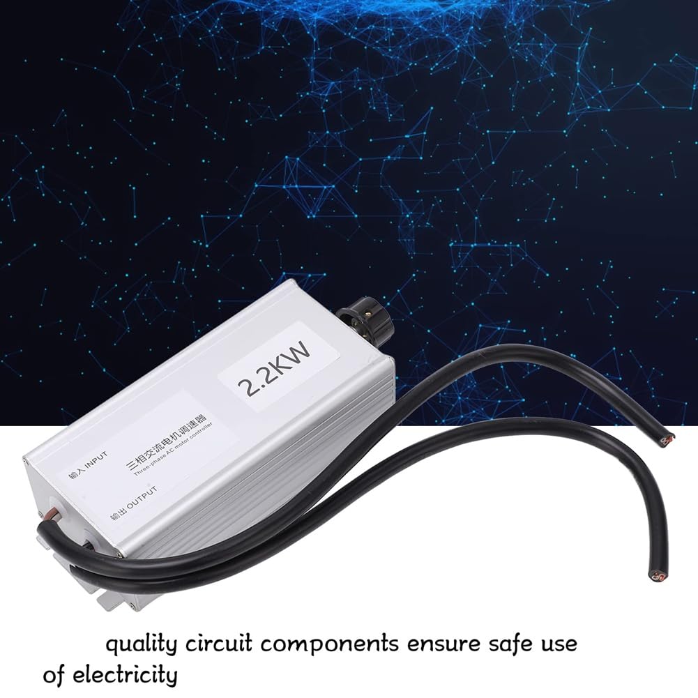Regulator prędkości obrotowej silnika, 2,2 kW, trójfazowy, elektroniczny regulator prędkości obrotowej ze stopu aluminium, 380 V, regulator prędkości obrotowej do wentylatorów osiowych do