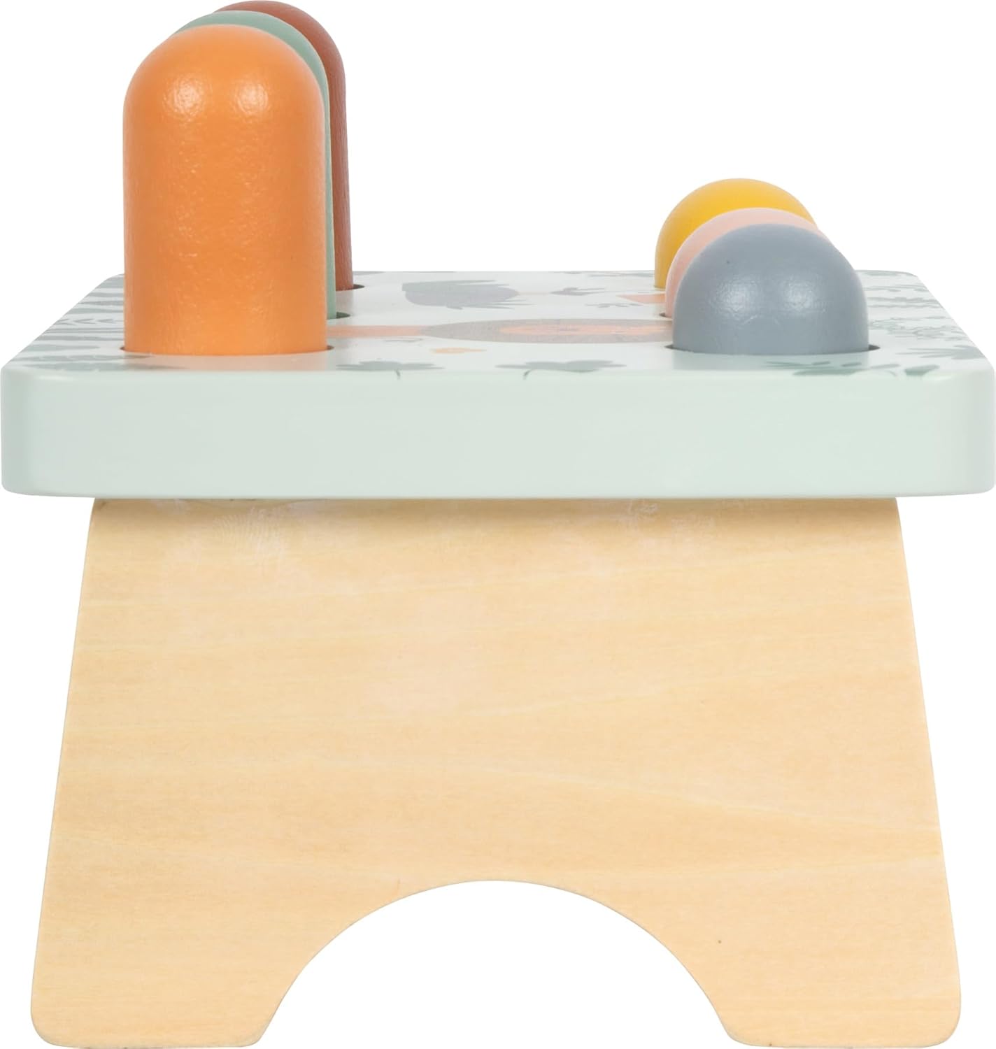 small Foot Safari 12740 Knocking Game Made of FSC 100% Certified Wood, Robust Motor Skills Toy with Hammer and Wooden Rods, for Children from 12 Months