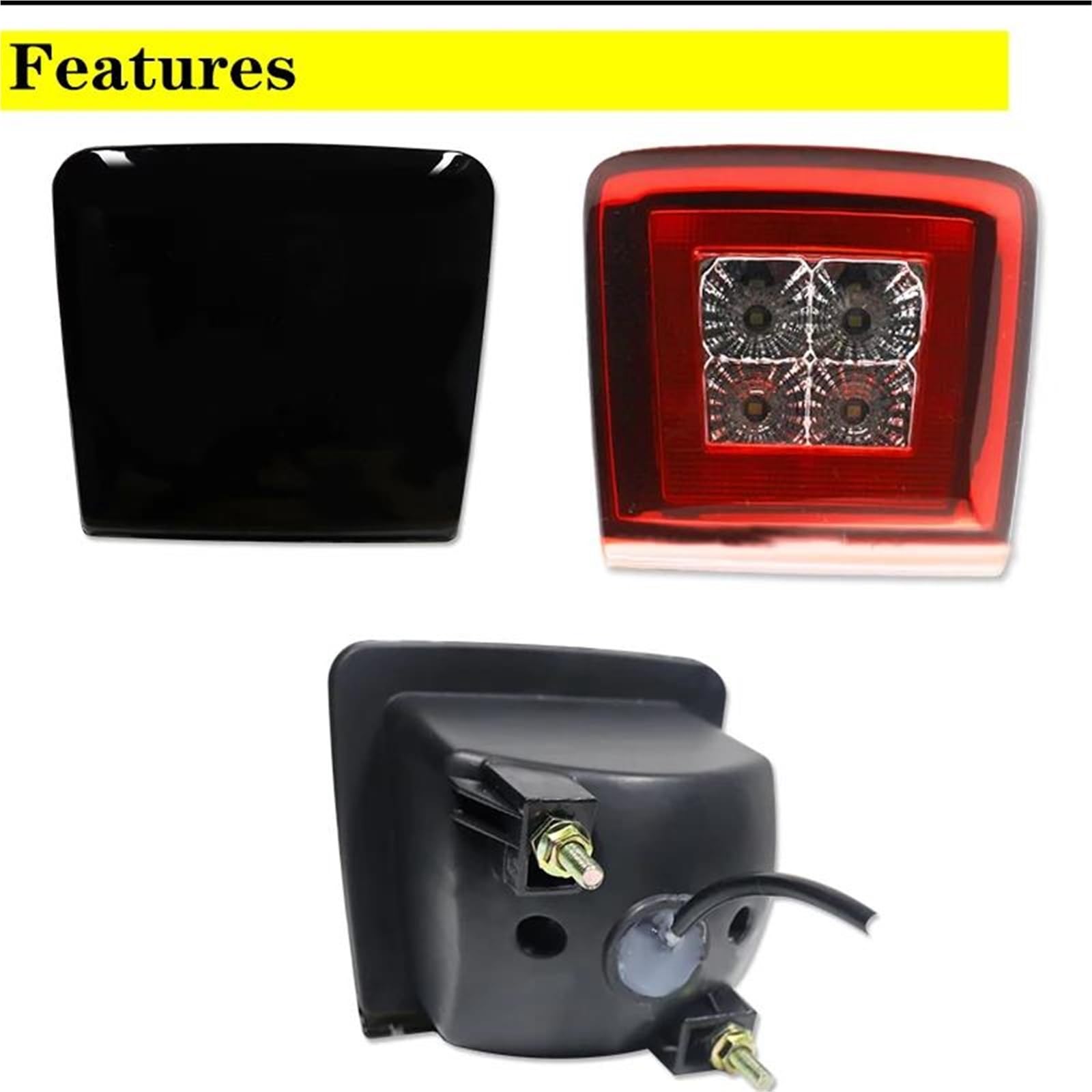 PIWINE Kit fendinebbia paraurti rosso freno/nebbia posteriore bianco come luce di retromarcia backup per Nissan 370Z 2009-up Accessori(Smoked Lens)