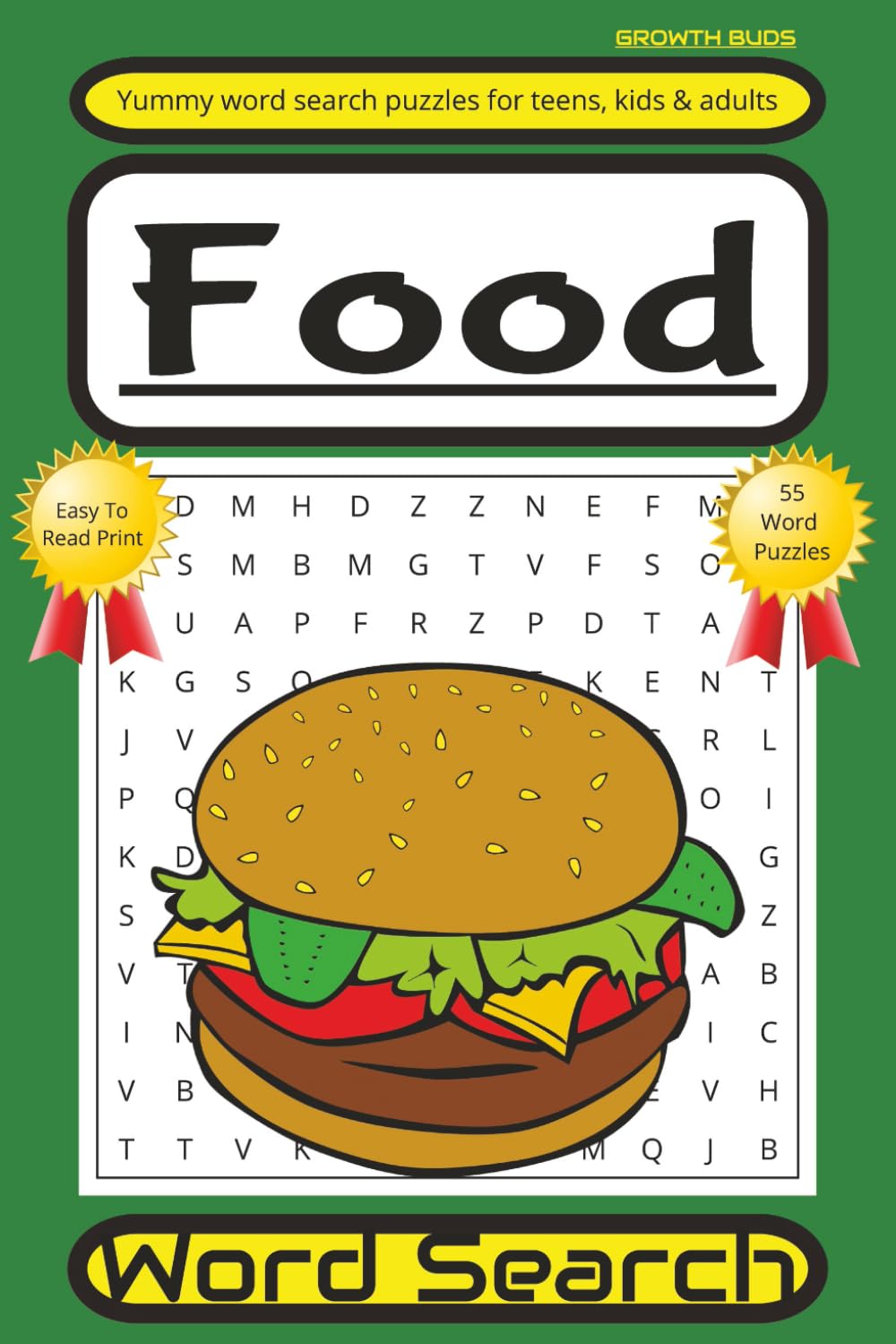 Food Word Search Puzzles: Perfect for foodies that love different ingredients, cuisines, soups, fast food, cheeses, desserts and more!