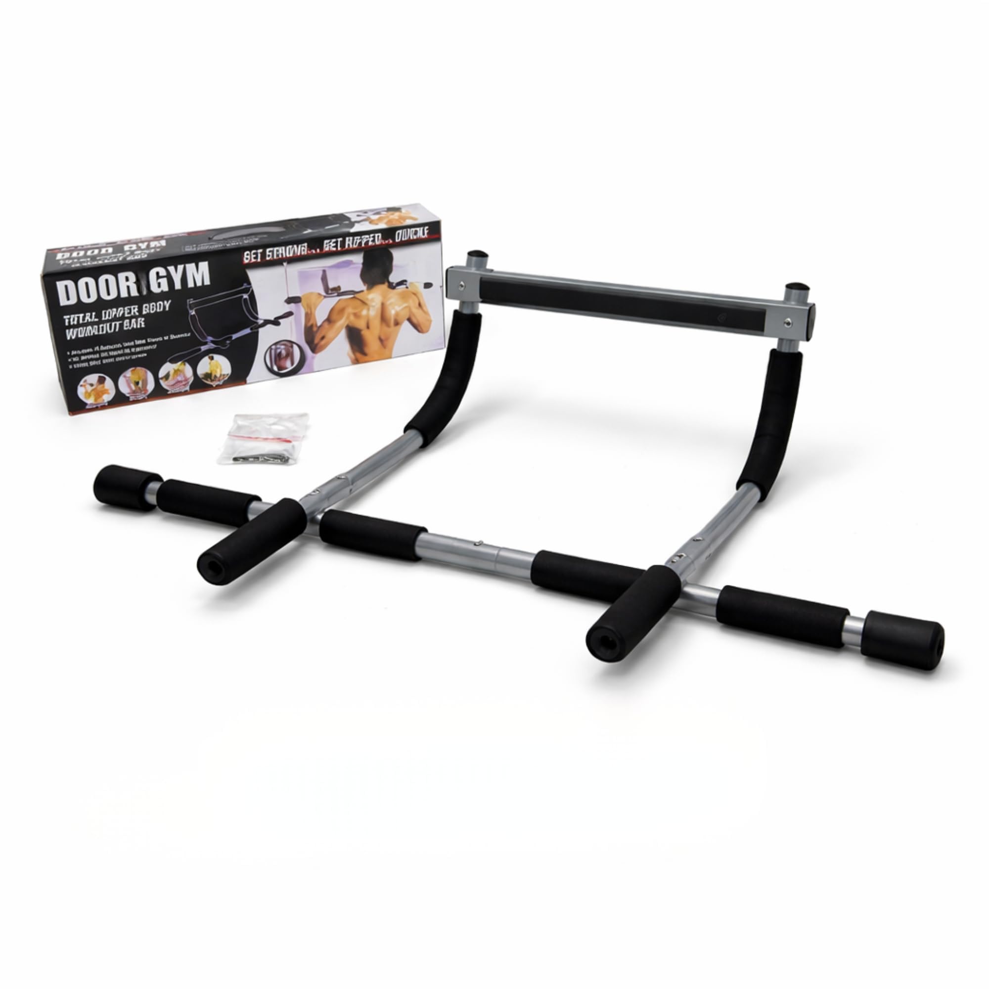 VOCO Doorway Pull Up Bar Adjustable Strength Training Bar with Foam Grip for Home Gym Upper Body Workout Chin Up Bar-image-30