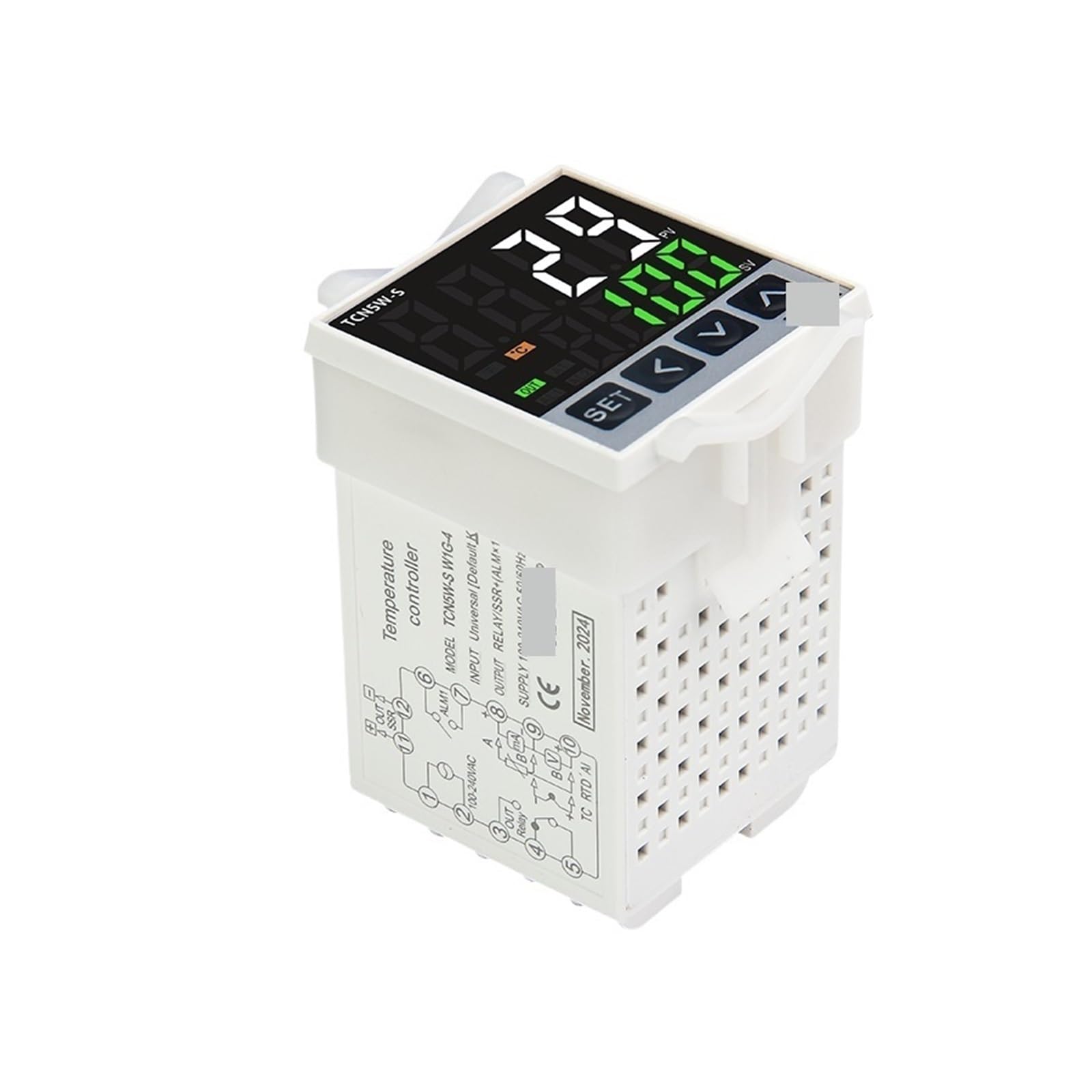 1 Uds TCN5 PID termostato digital controlador de temperatura 100-240VAC 24VDC relé de salida SSR 0-10V 4-20mA(48x48 Relay and 2ALM)