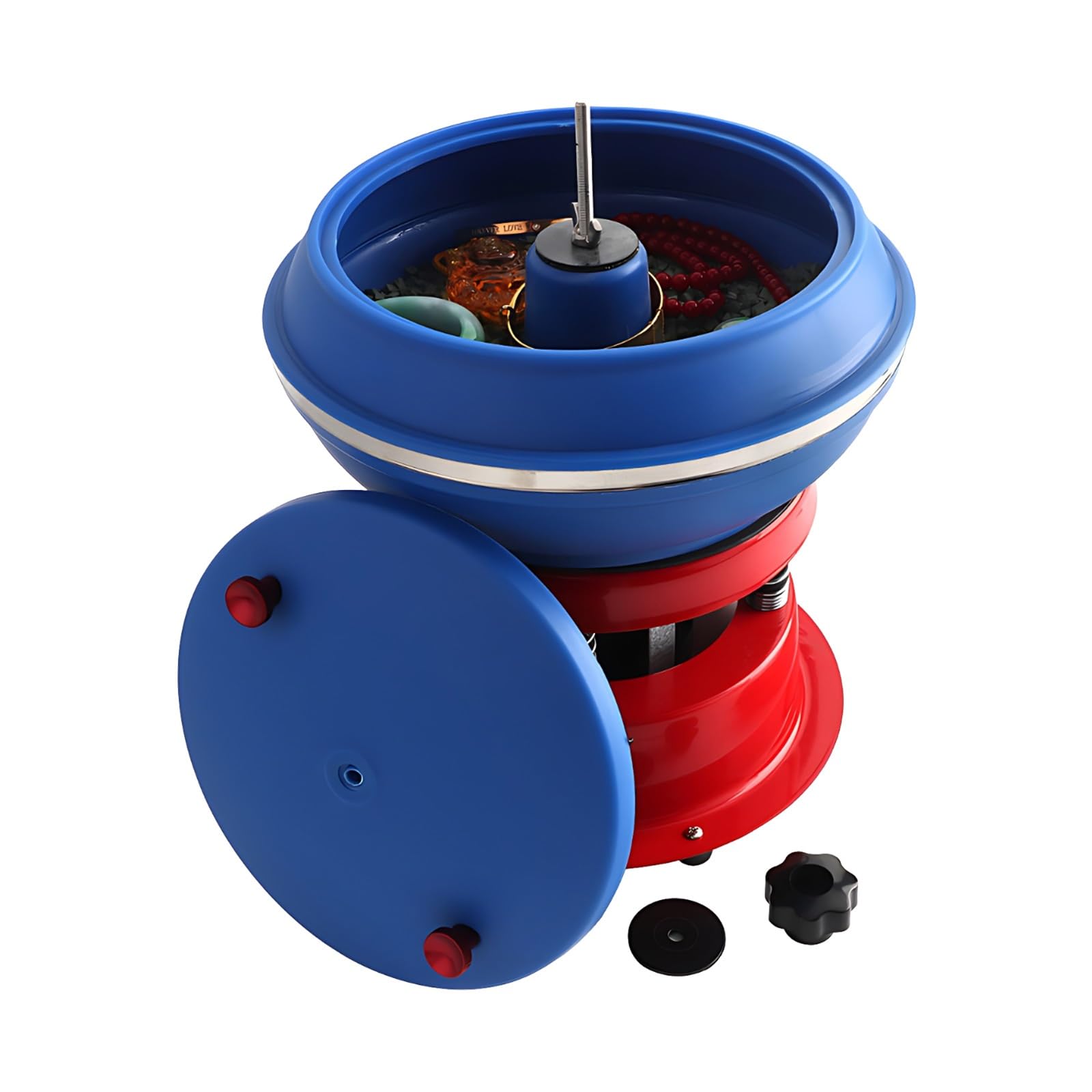 Polerka Wibracyjna 10 Inch 3.5l Do Kamieni Jadeit Bursztyn Agat Biżuteria Metale Do Profesjonalnego I Hobbystycznego Użycia W Warsztacie Rzemieślniczym