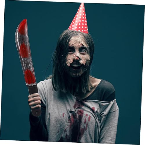 Miniatura 4 de IWOWHERO 2 unids simulación Props carnicero hoz sangrienta juguete playdo Myers Prop Halloween Props falso sangrado sangriento apoyo espada