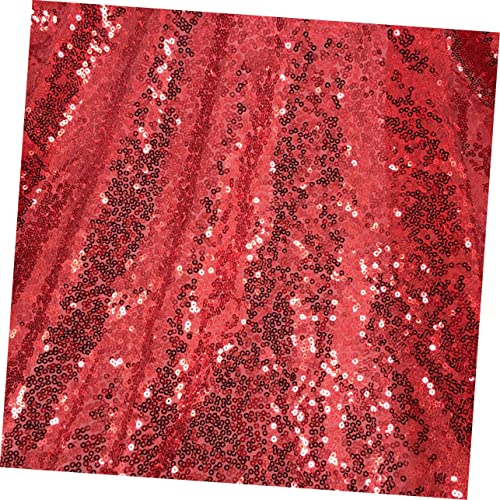 Nappe sequins rouges de qualité supérieure textile de fête haut de gamme - 5