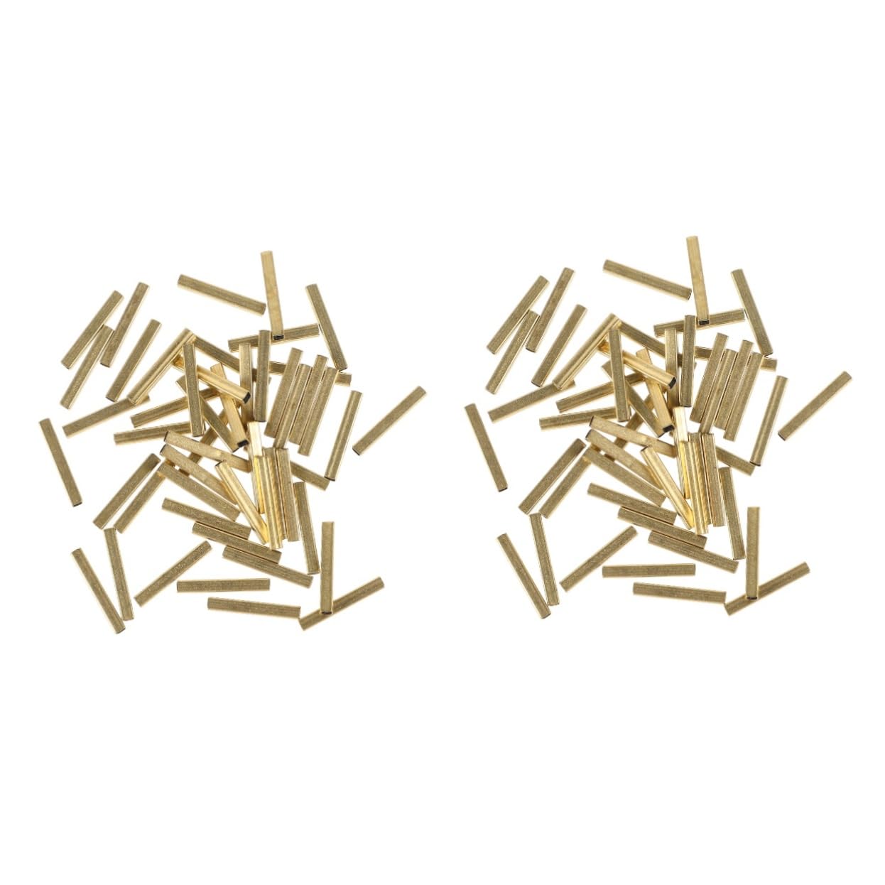 VILLCASE 2sets DIY Jewelry Making Kit Brass Square Tubes Metal Tubing for Necklace Bracelet Earring 50pcs*2