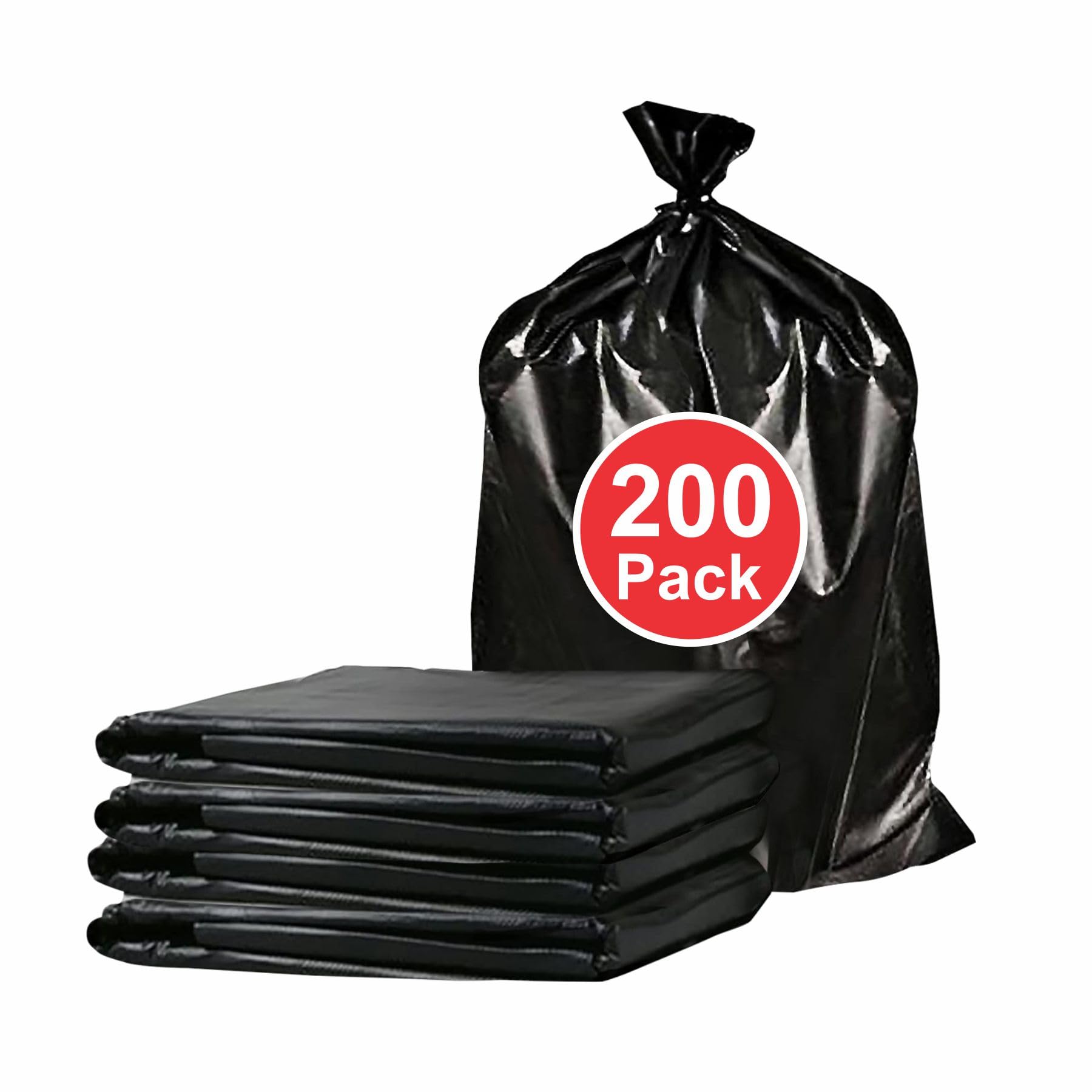 RelianceUK Sacchetti per la spazzatura resistenti, 45,7 x 73,7 x 99,1 cm, sacchi della spazzatura per interni ed esterni, sacchi della spazzatura da 50 micron per ufficio, cucina, ristorante