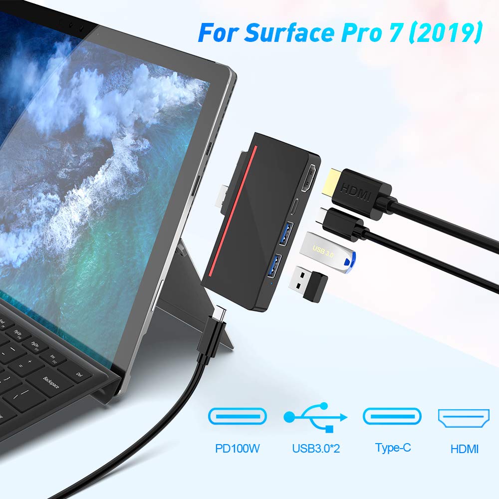 Buy Surface Pro 7 Hub Docking Station, Rocketek MS Surface Pro Dock