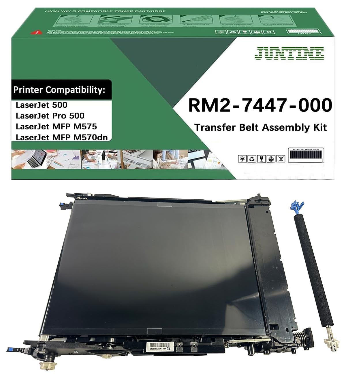 JUNTINE RM2-7447-000 Transfer Belt Assembly Kit Replacement for HP RM2-7447-000 Transfer Belt Assembly Kit Compatible with HP Laserjet 500 MFP M575 Pro 500 MFP M570dn Printers(1-Pack)