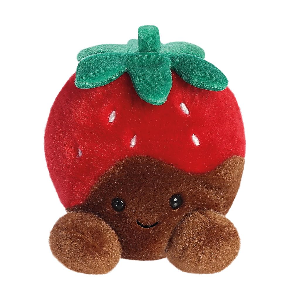AURORA 77222, Palm Pals Valentino Chocolate Strawberry, 13cm, Soft Toy, Red & Brown