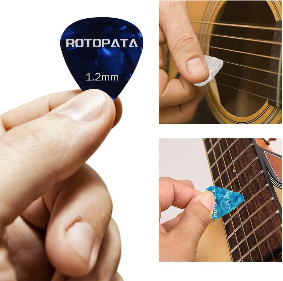 3-teiliges Plektrum Für Gitarre, Plektren Aus Holz, Für Akustikgitarre