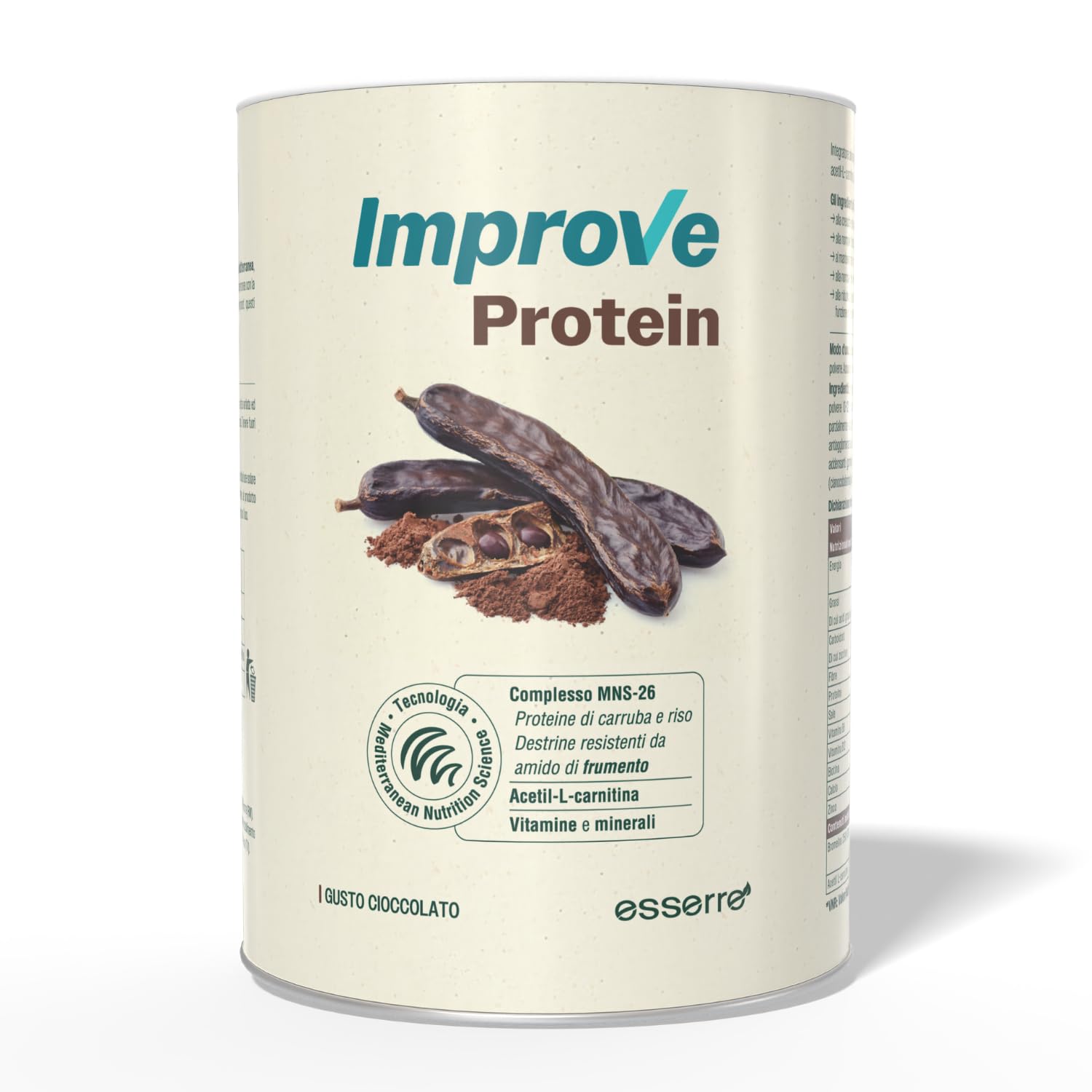 Esserre Improve Protein | Integratore con Carruba | 300 g | Senza Glutine
