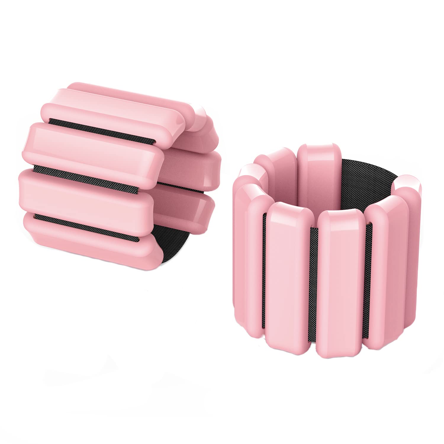 Wearable Wrist & Ankle Weights - (1lb/pair & 2lb/pair), Silicone Bracelet Wrist Bangles for Men Women, Workout Resistance Weights for Exercise,Jogging,Yoga,Gym,Strength Training