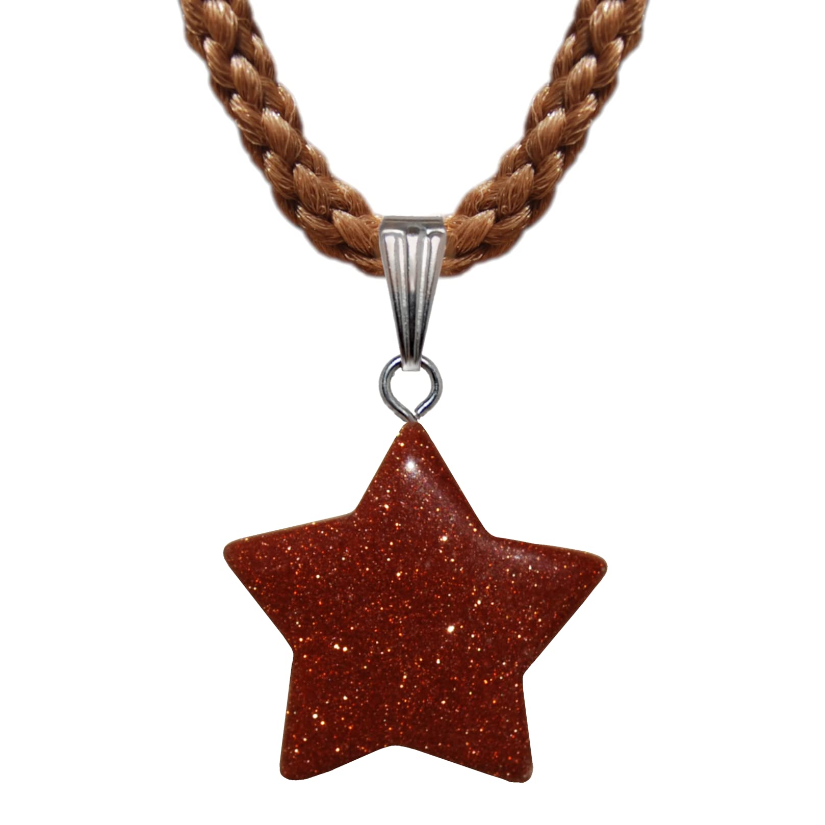 Celestial Collection – Shooting Star – Golden Sunstone, Red Brown Copper Sparkle – Mocha Brown