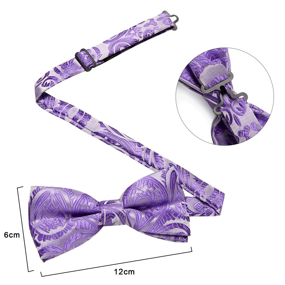 JFDBGU Classic Bow Tie Wedding Pre-tied Bowtie Cufflinks Set for Party Accessories Silk Knot Gift