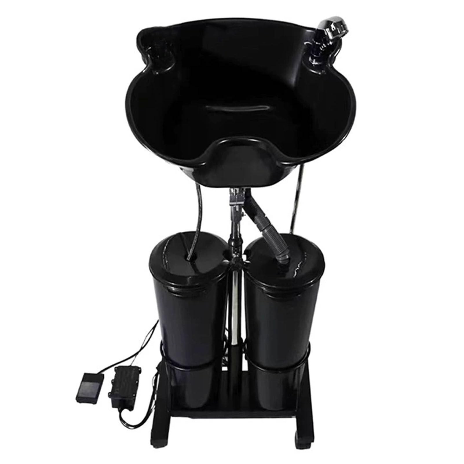 Lavabo Portatile per Il Lavaggio dei Capelli con Pompa elettrica, Altezza Regolabile, Ideale per saloni di Bellezza, Anziani e per la Cura domiciliare.