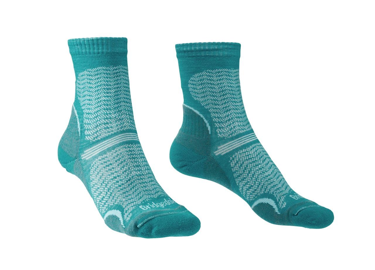 Bridgedale Damen 710101/259/M Socken, Blaugrün, M