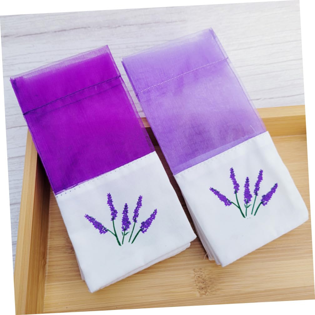 Beavorty 3 Sätze Tragbare Beutel Geschenksäckchen Geschenktasche Geschenkbeutel Säckchen Würzen Potpourri-taschen Beutel Anhänger Sachet-verpackungsbeutel Gittergewebe Violett 20 Stück * 3