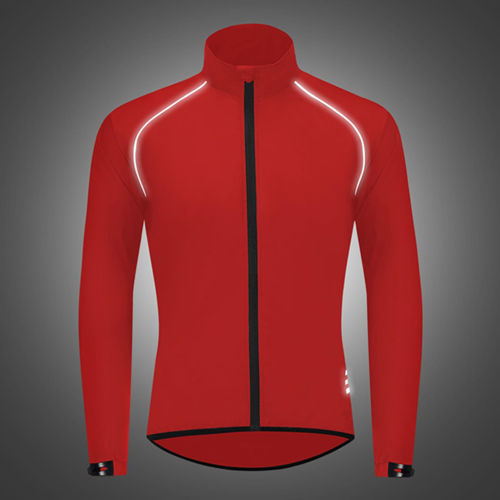 Męska odblaskowa kurtka rowerowa o wysokiej widoczności wodoodporna ultralekka wiatrówka rowerowa MTB Outdoor Sport wiatroszczelna z długim rękawem odzież rowerowa