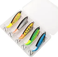 Kit 5 Iscas Artificiais Whopper Popper Superfície Tucunaré