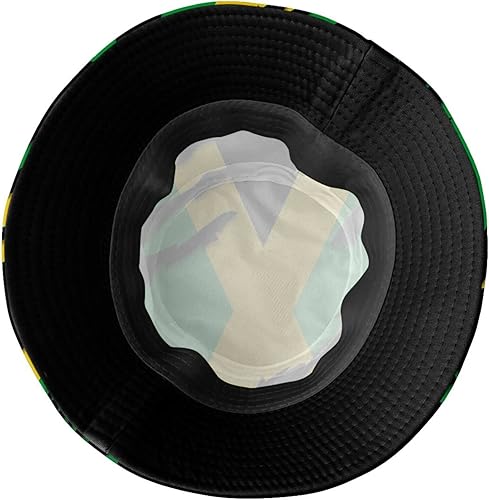 Miniatura 5 de Sombrero de cubo con bandera de Jamaica de ala ancha protección UV sombrero plegable para exteriores para hombres y mujeres